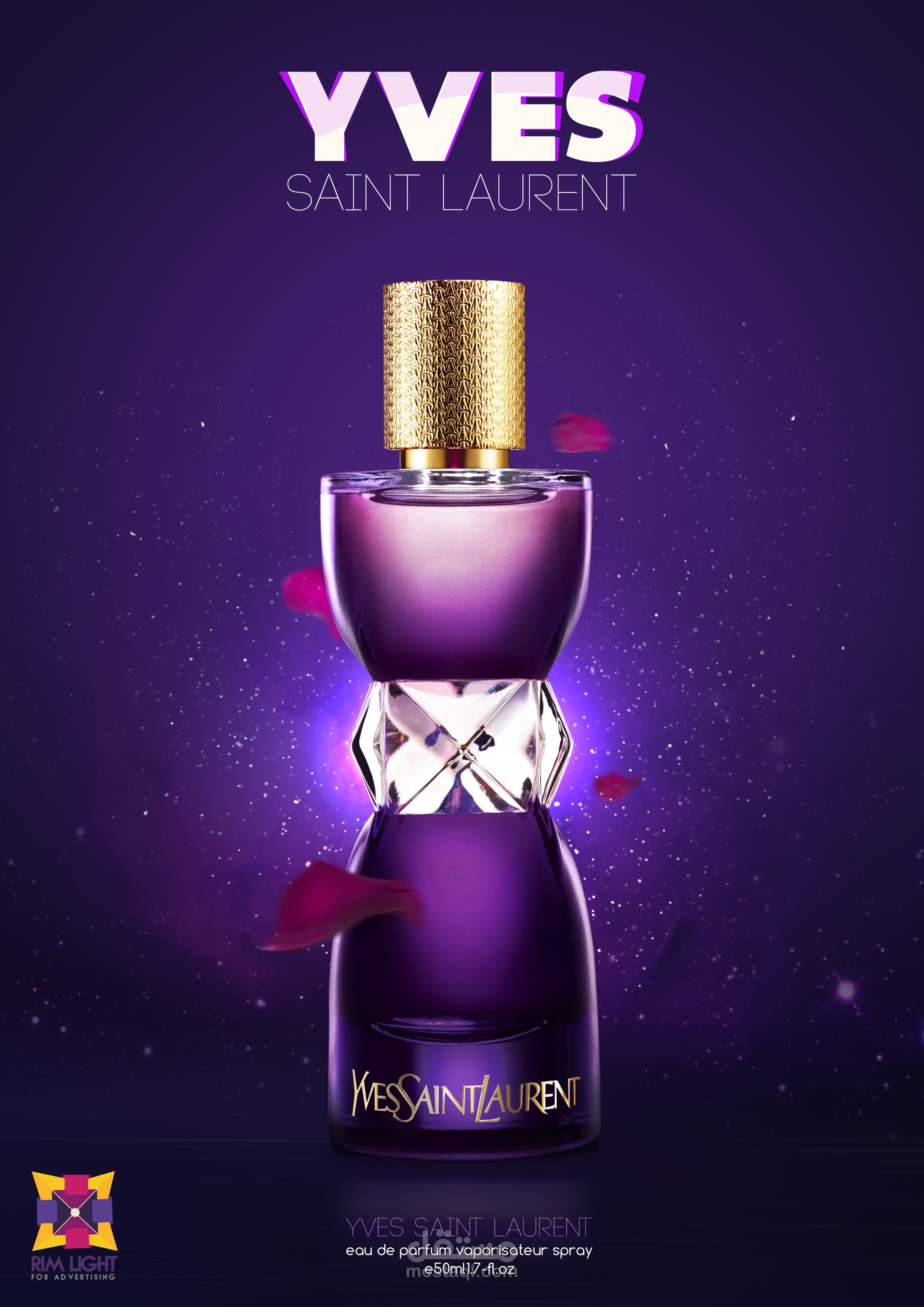 تصميم بوستر عطر yves saint laurent