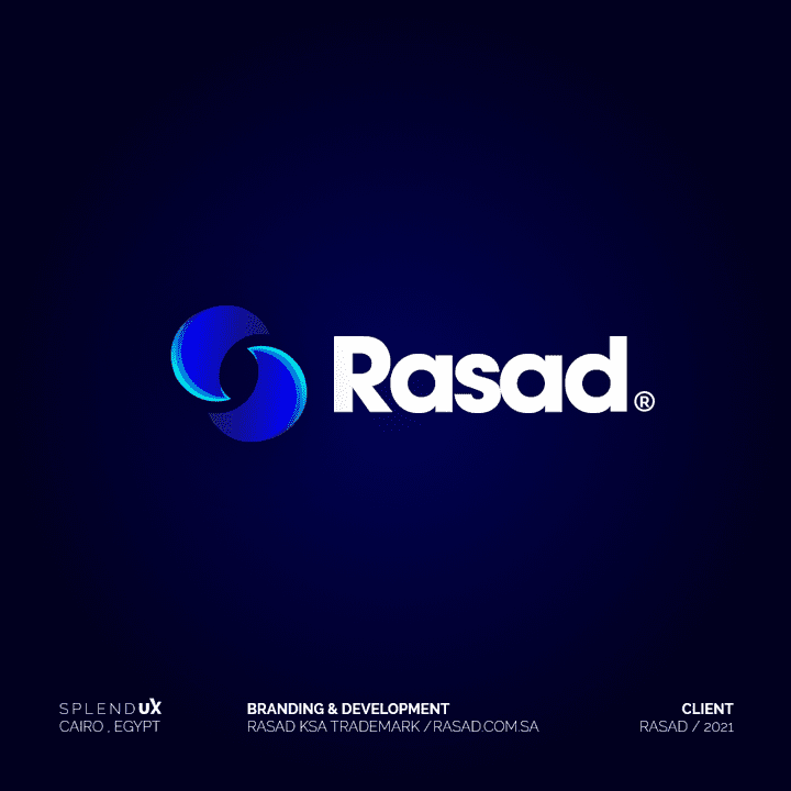 تصميم هويه علامه تجاريه لشركه rasad السعوديه