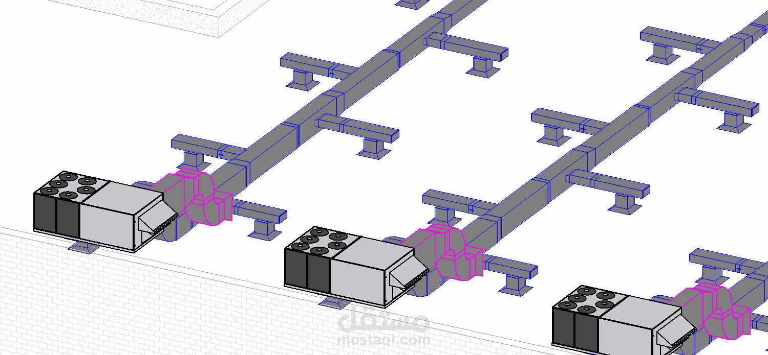 Supermarket - HVAC design using Revit