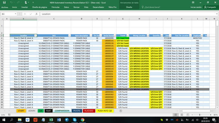 excel data sheet