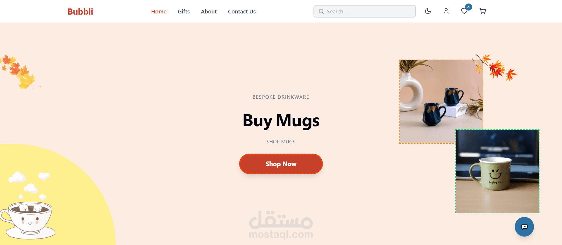 متجر هدايا إلكتروني Fullstack e-commerce website باستخدام React & Node
