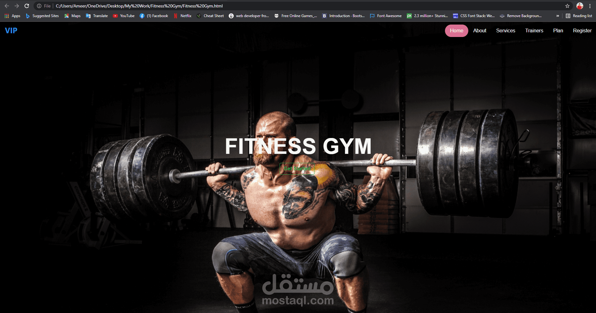 Fitness Gym Website