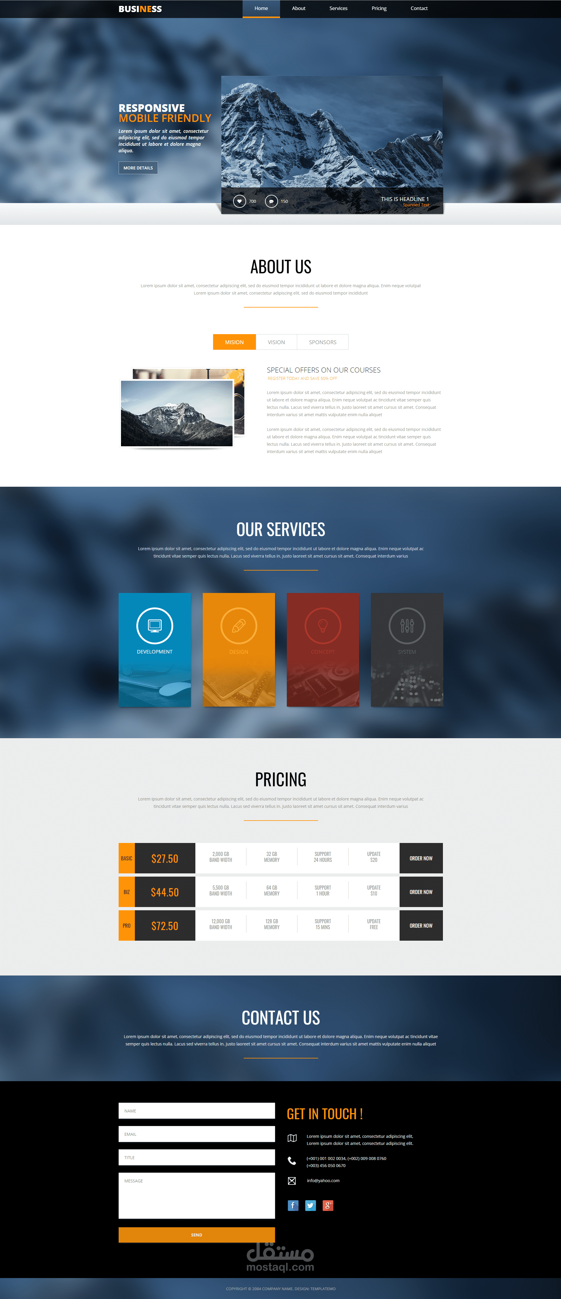 business template