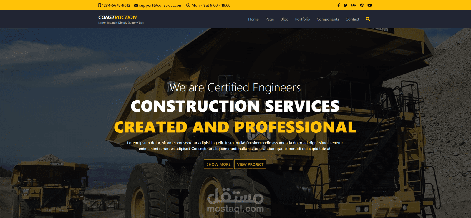 construction web design