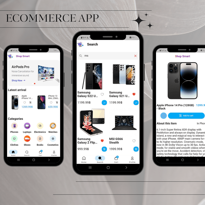 برمجة تطبيق E-commerce App