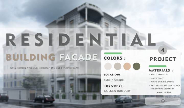 classic design residential facade building