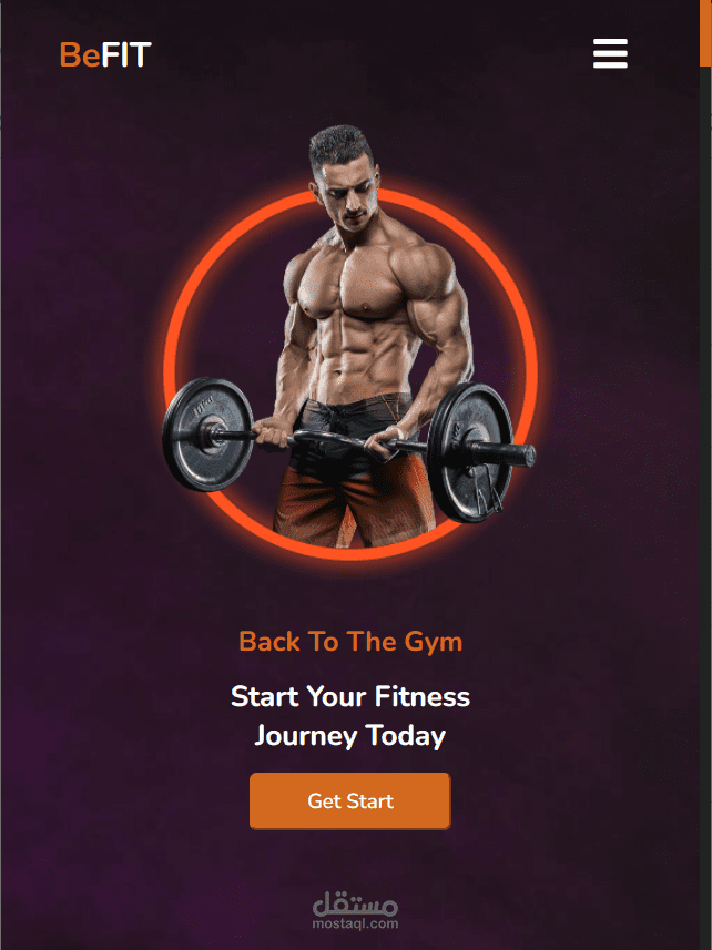صفحة هبوط ل Gym