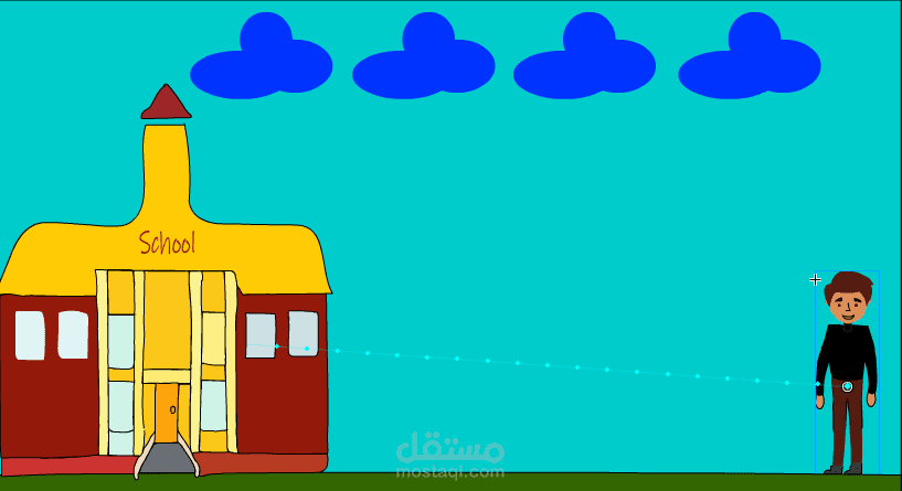 العمل علي برنامج Adobe Animate  و تحريك الشخصية