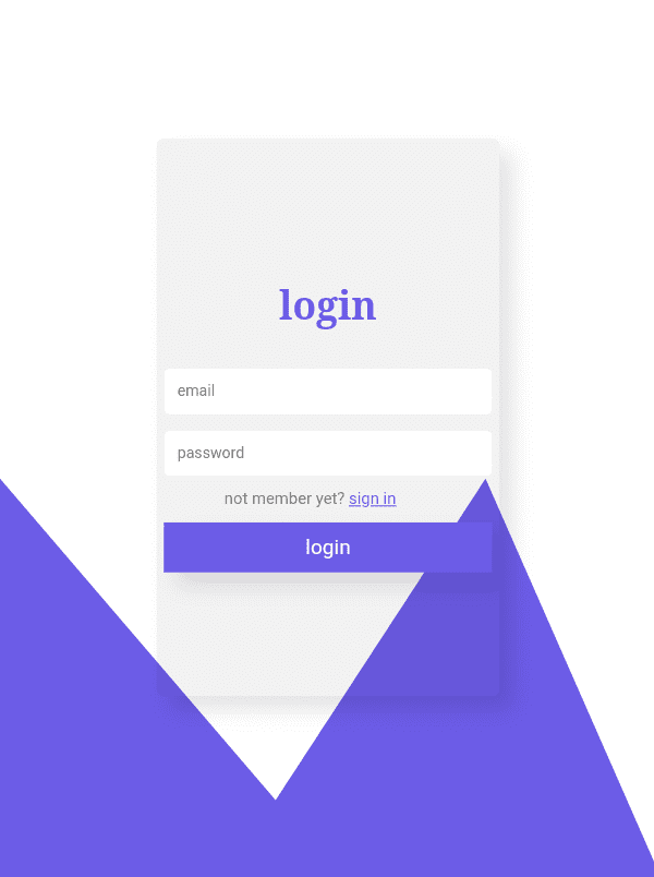 Login/sign up page