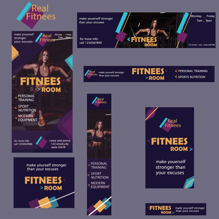 بنر لصالح real fitnees