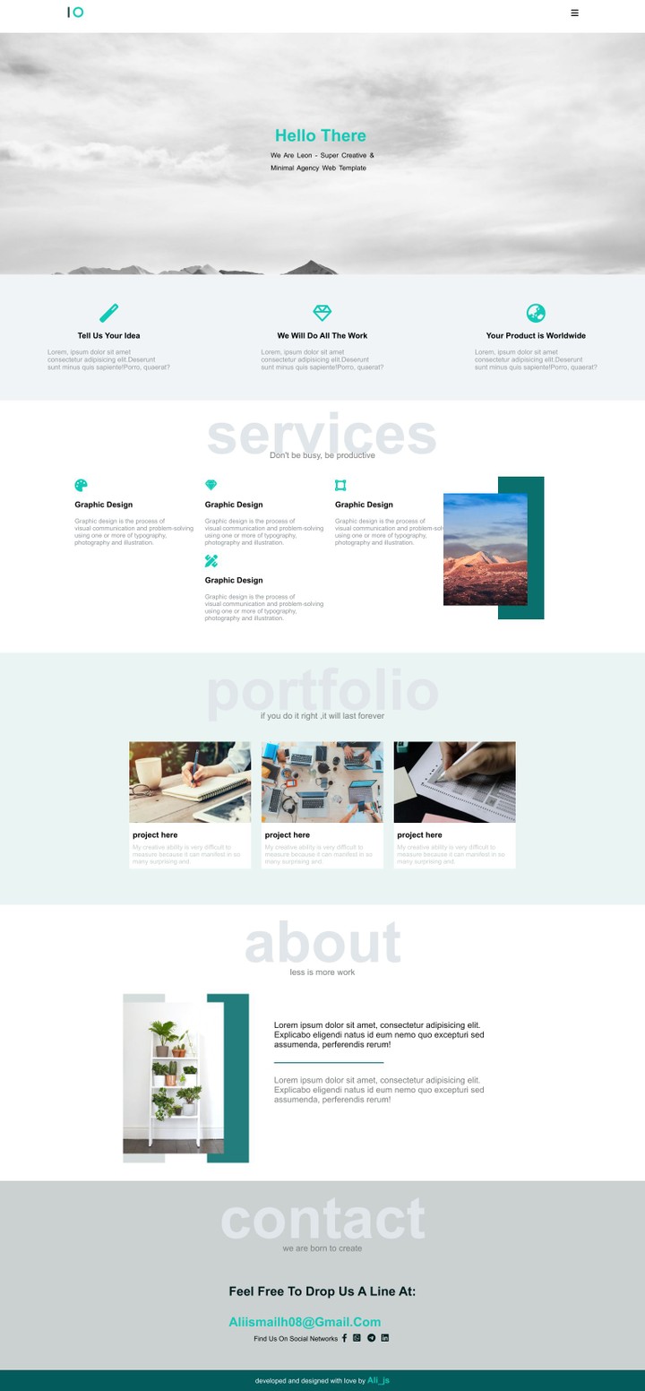 landing page