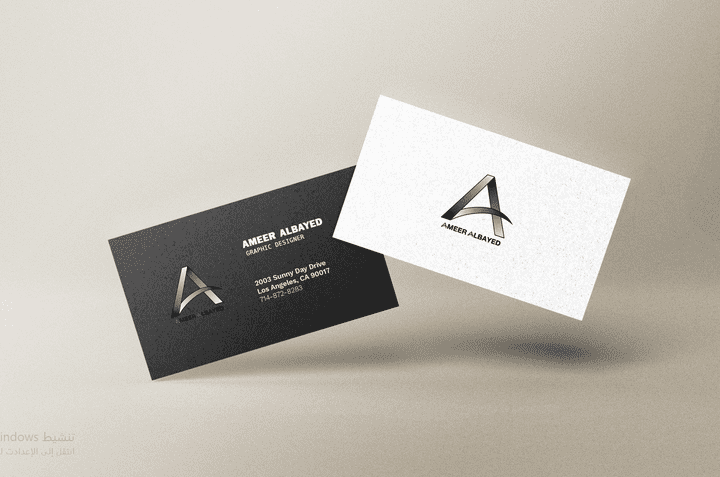 تصميم Business Card مع Mockups