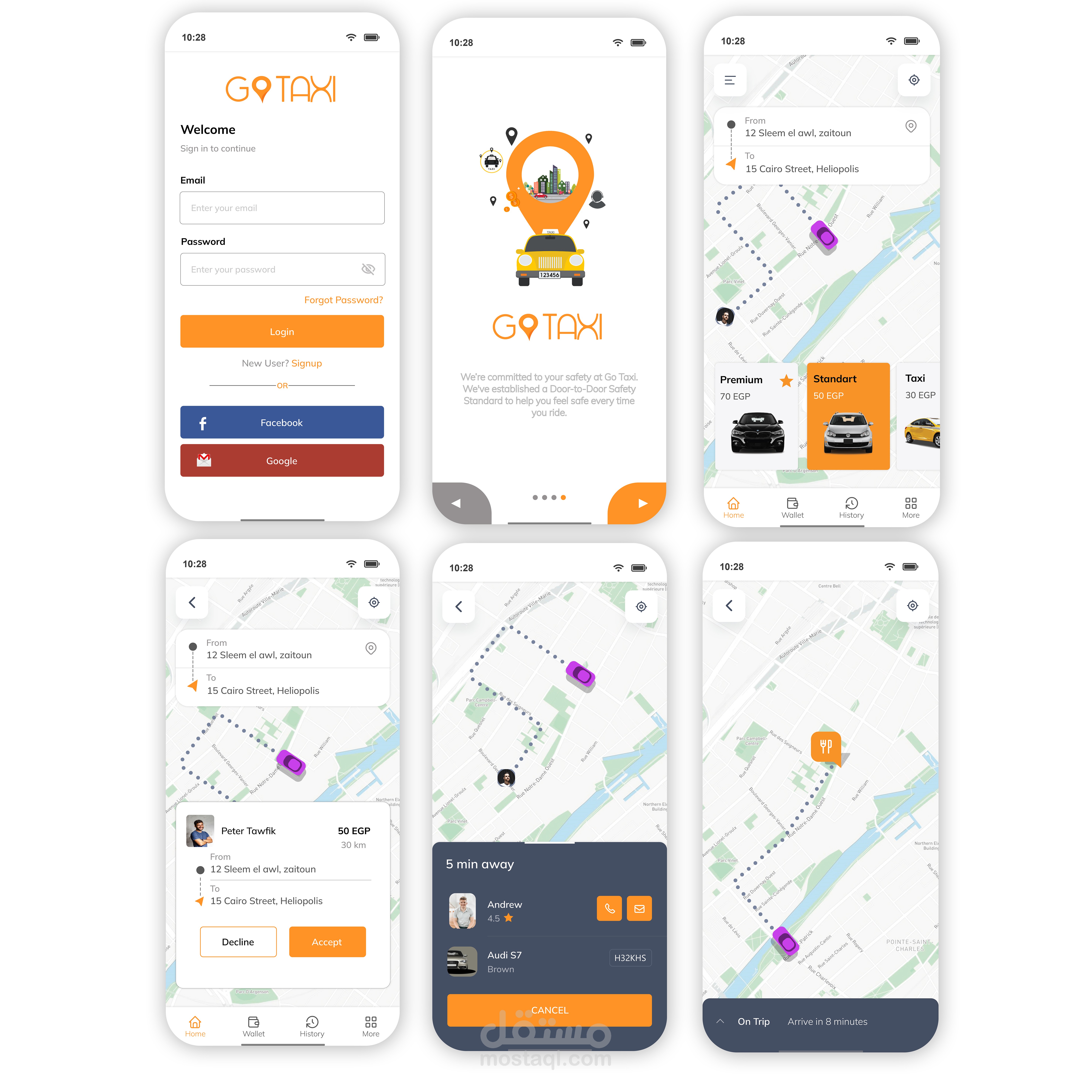 Go Taxi App UI/UX Design