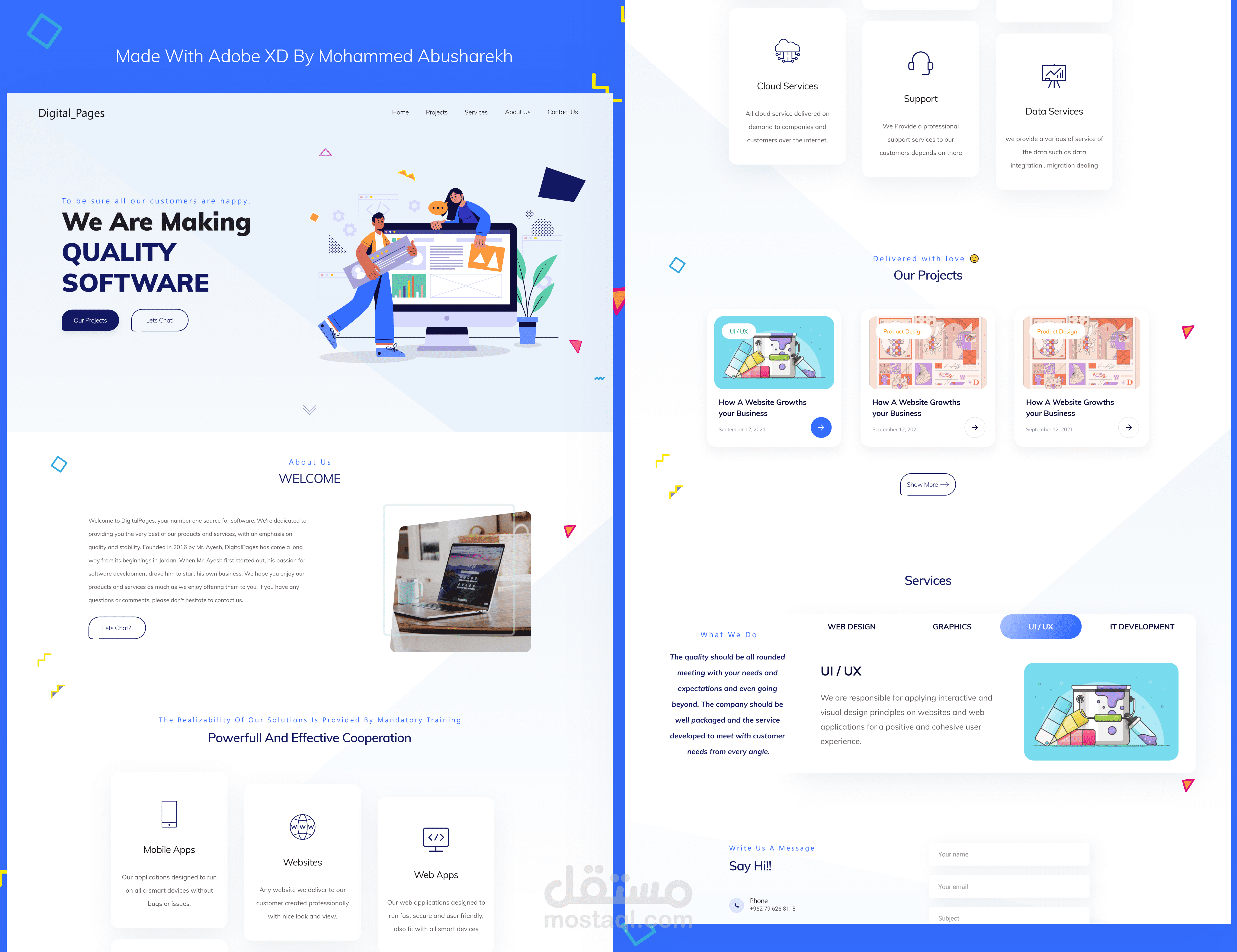 تصميم بروفايل لشركة Digital Pages