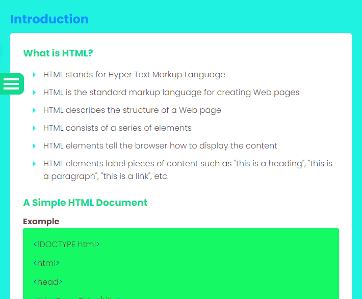 HTML Documantation