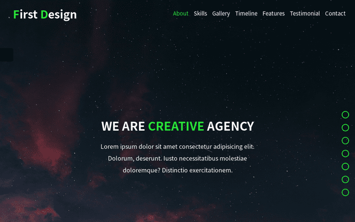 landing page