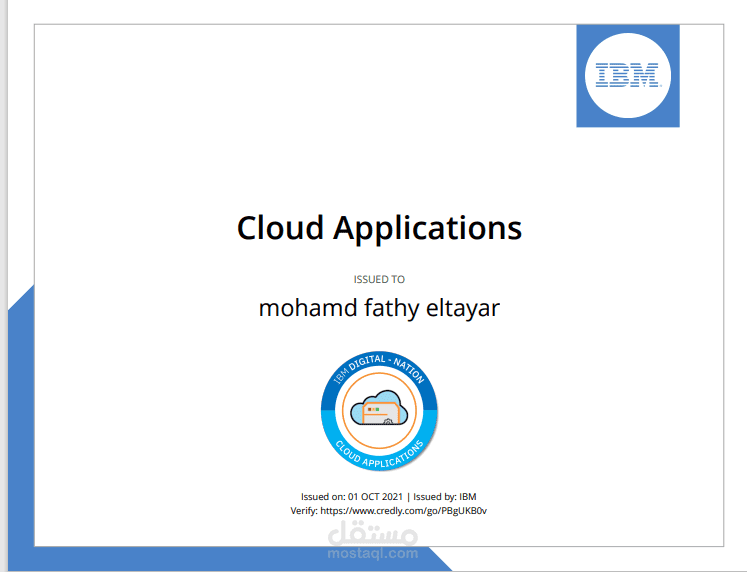 Cloud application developer