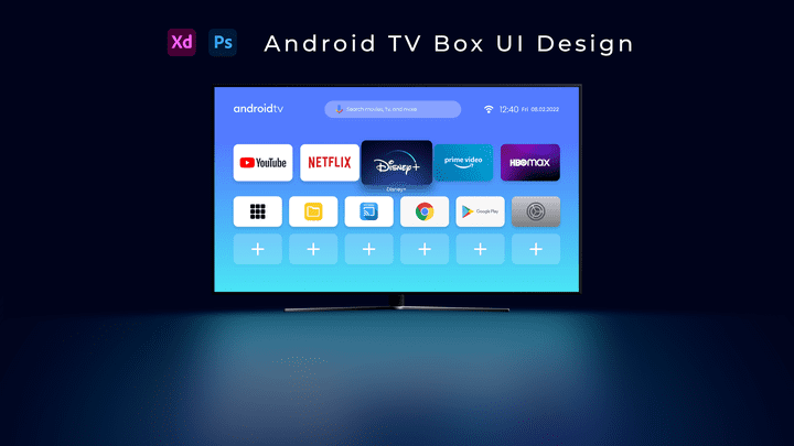 تصميم واجهة Android TV Box