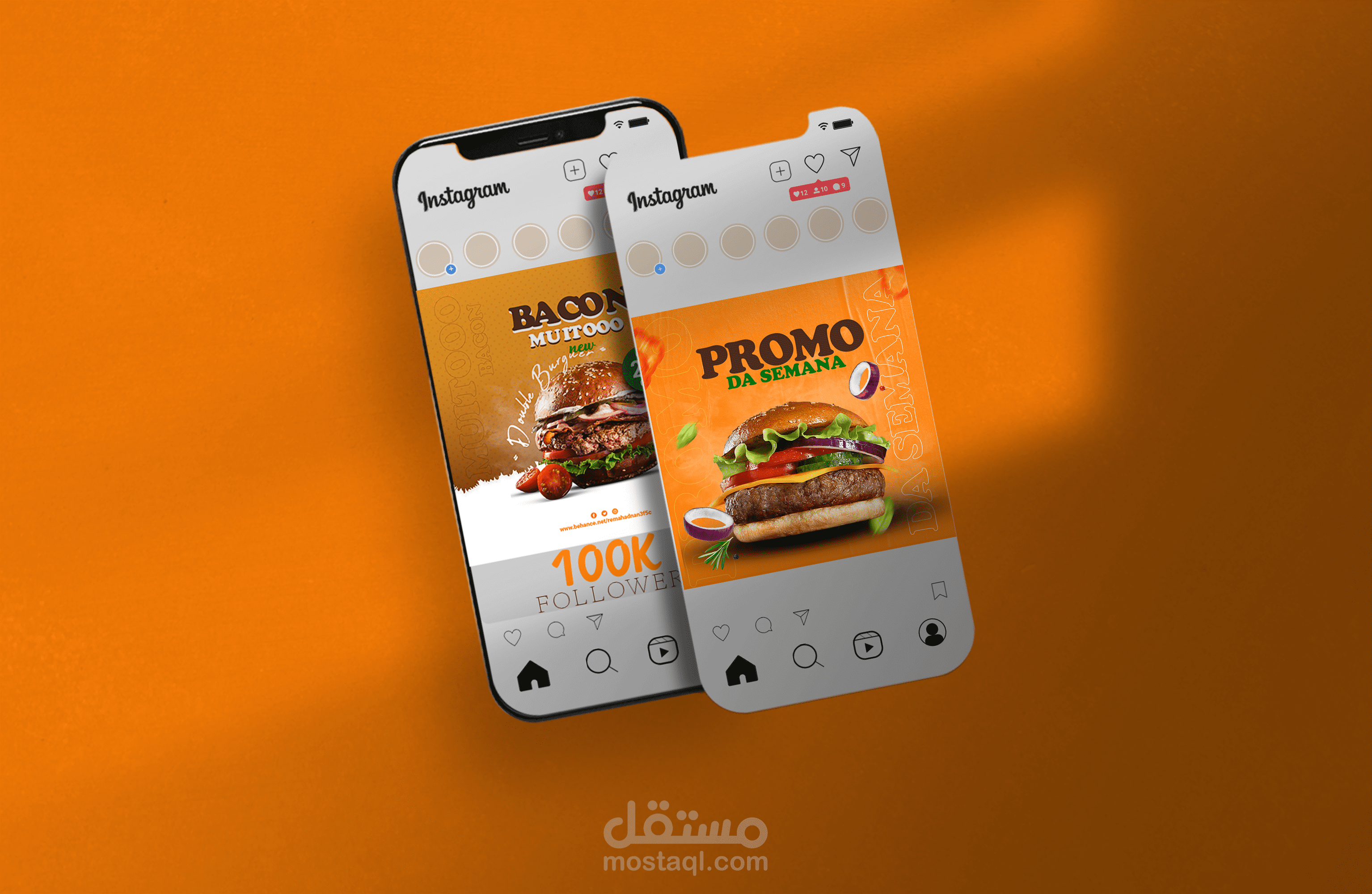 Hamburger ad graphic design