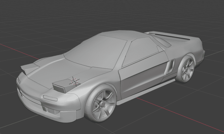 3d car modling (lowpoly_high poly)