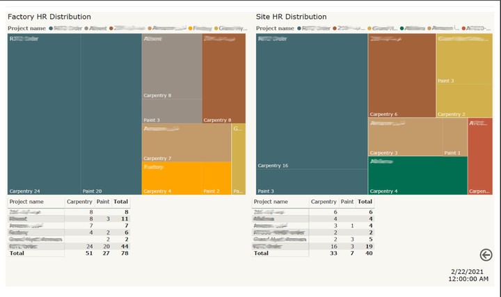 Human Resource distribution using Power BI