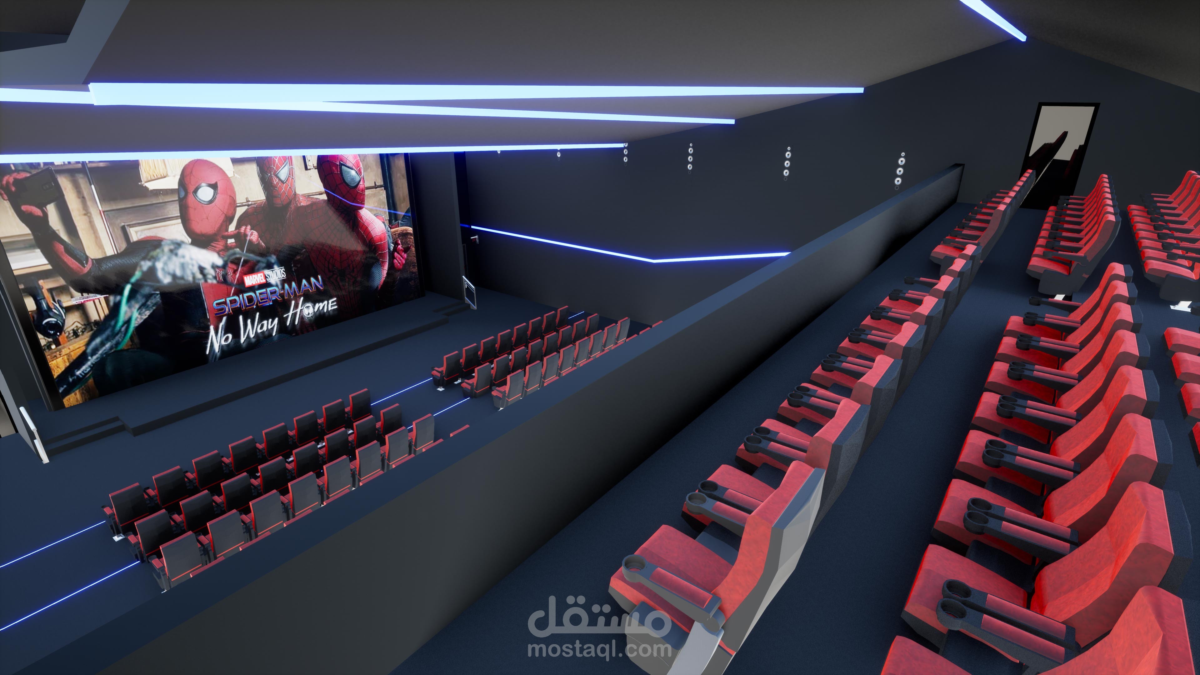 Cinema in Jeddah - تصميم قاعة سنيما بمدينة جدة - السعودية