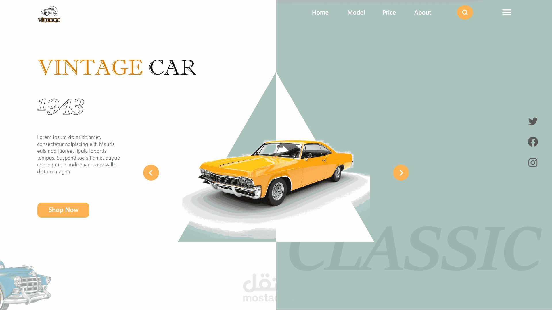 car landing page