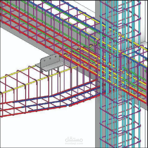 اعداد لوحات تنفيذية لمنشأ خرسانى باستخدم برنامج الRevit