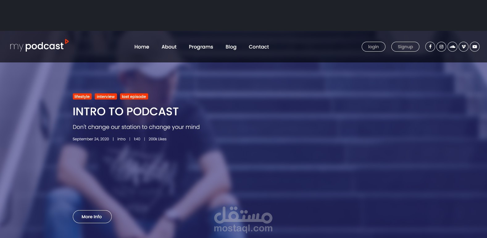 Radio PodCast Website | مستقل