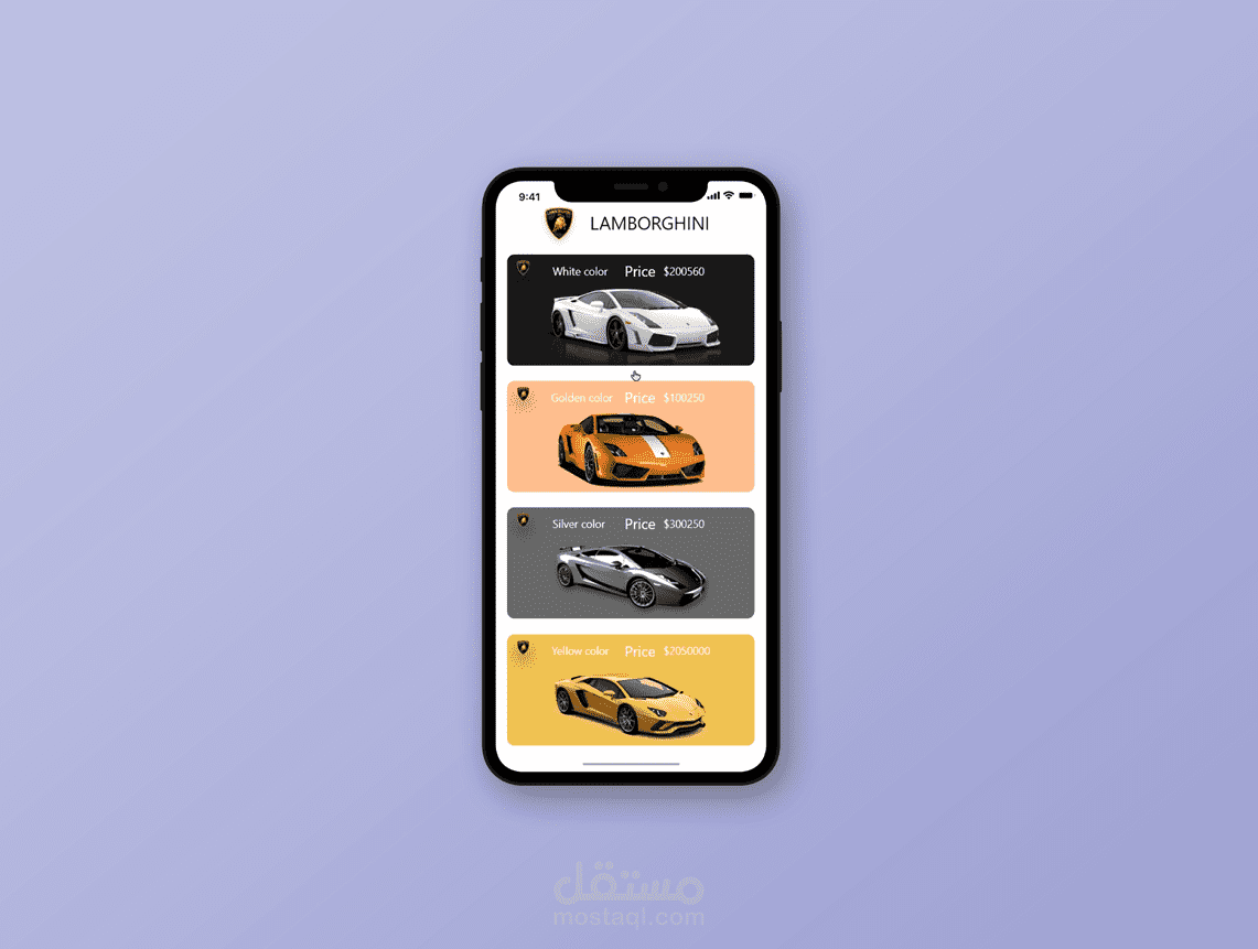 Car buying App design