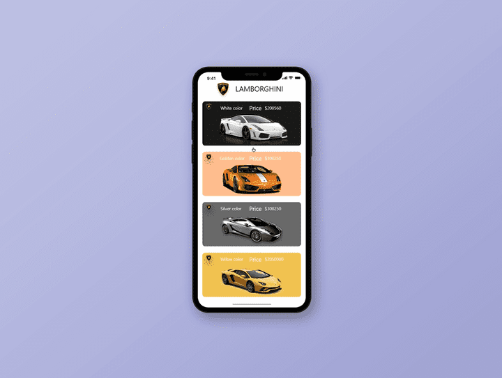 Car buying App design