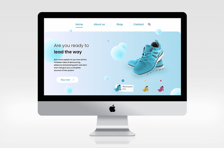 Website design to buy shoes