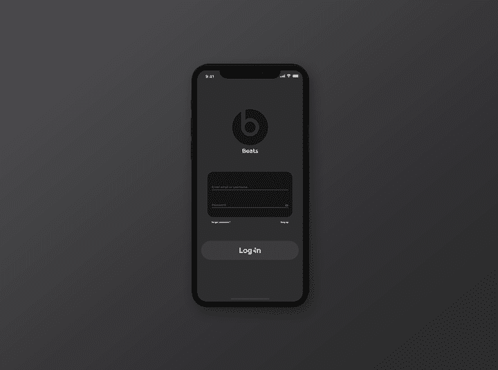 Beast headphones App design