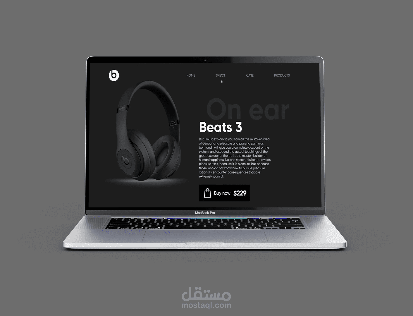 Beats headphones Website design