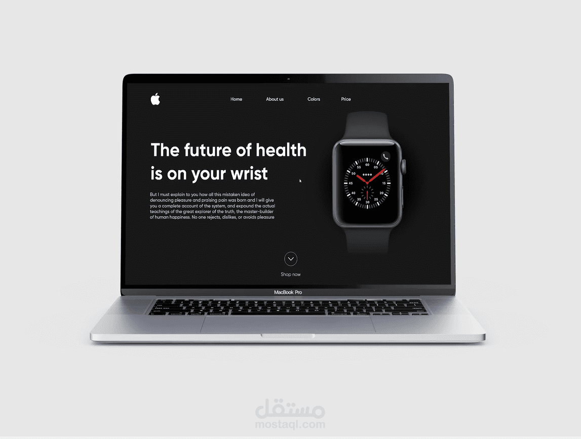 Apple watch series 3 Website design