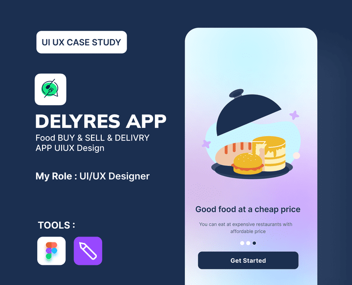 FOOD APP - BUY, SELL & DELIVRY KIT - UIUX CASE STUDY