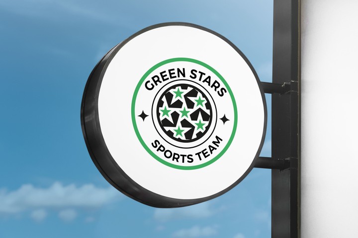 شعار لفريق كرة قدم (باسم فريق نجوم الأخضر)