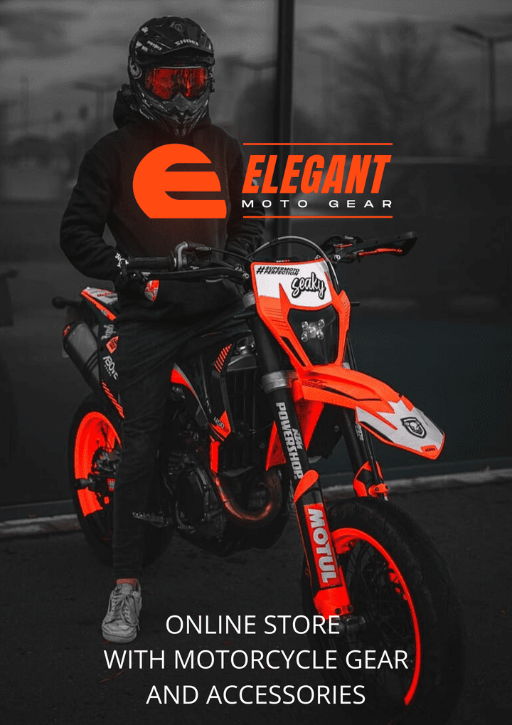 تصميم شعار وهوية بصرية كاملة لمتجر لوازم وإكسسوارات الدراجات النارية ( Elegant moto gear )