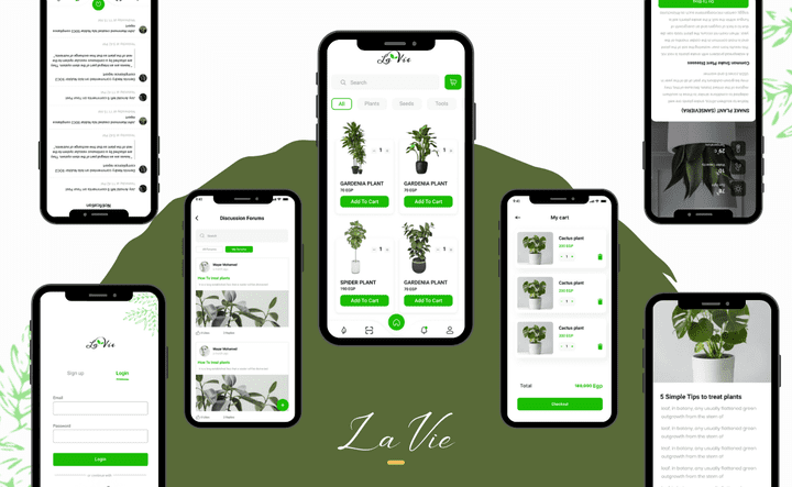 تطبيق لعرض لعرض و بيع النباتات باستخدام Flutter