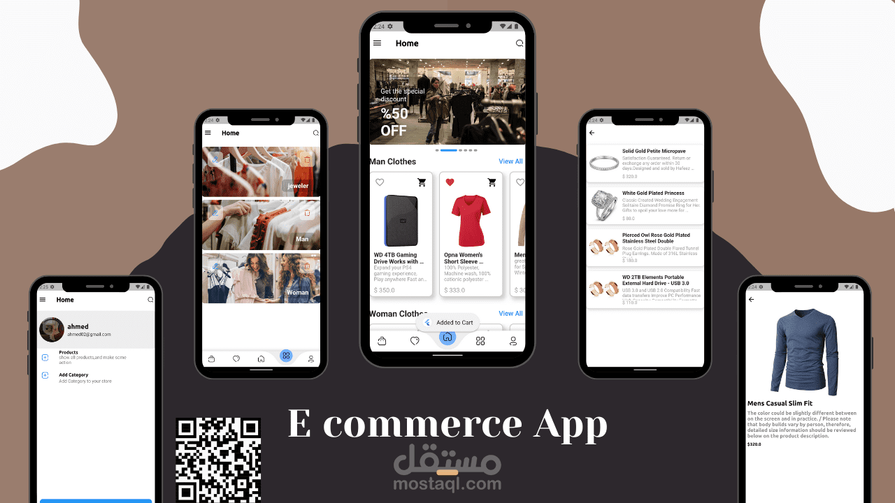 Flutter Ecommerce app متجر الكتروني