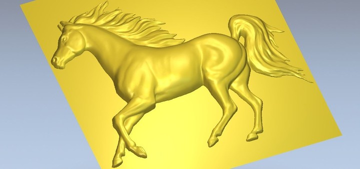 تحويل صورة حصان الى مجسم 3D من الرخام
