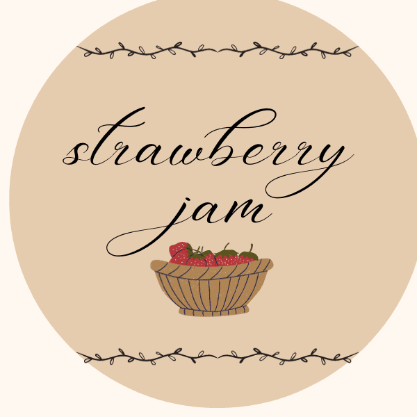 strawberry jam stickers