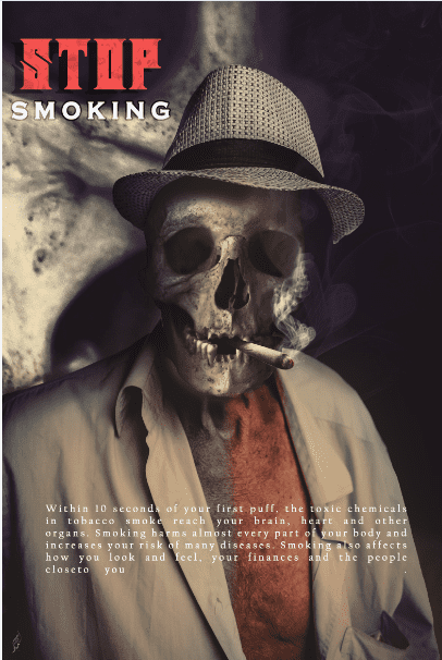 poster " stop smoking"