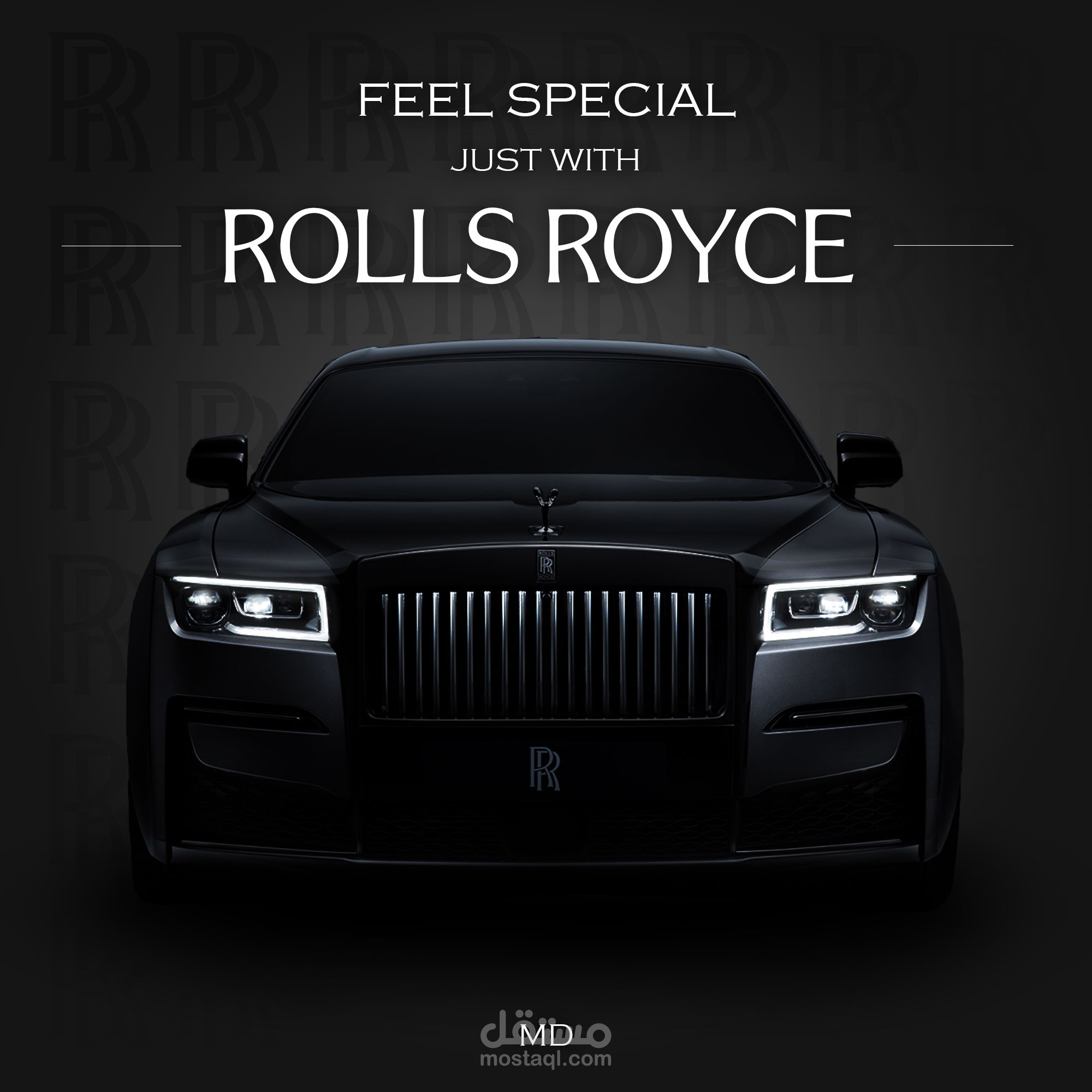 اعلان لشركة السيارات Rolls Royce