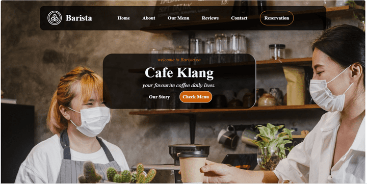 Barista Cafe website