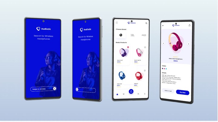 تطبيق أندرويد  تجارة إلكترونية للسماعات  - Ecommerce  Headphones App