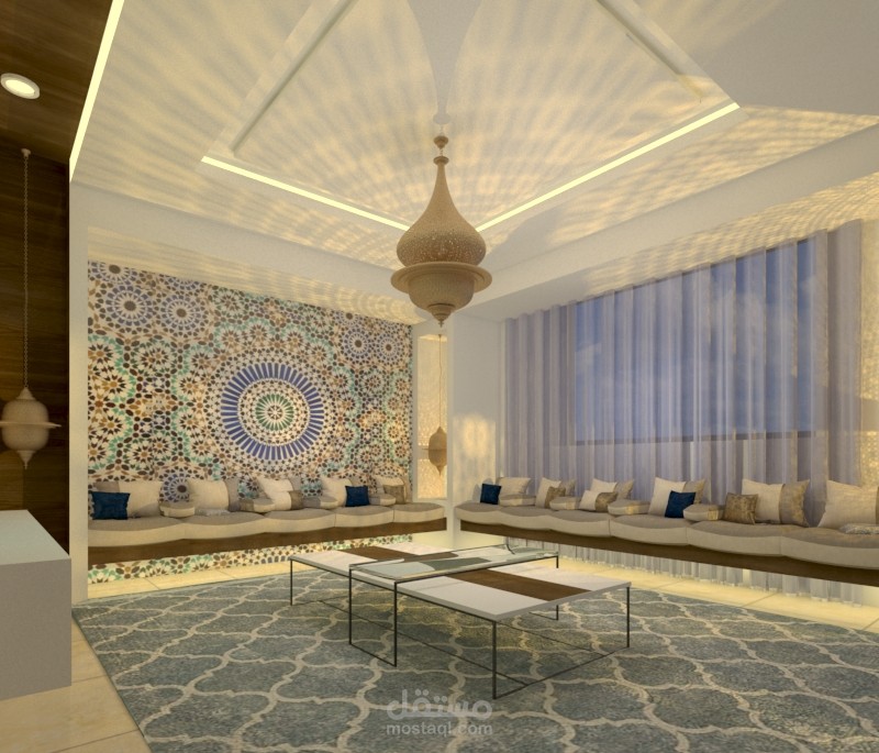 تصميم صالون مغربي مودرن | مستقل