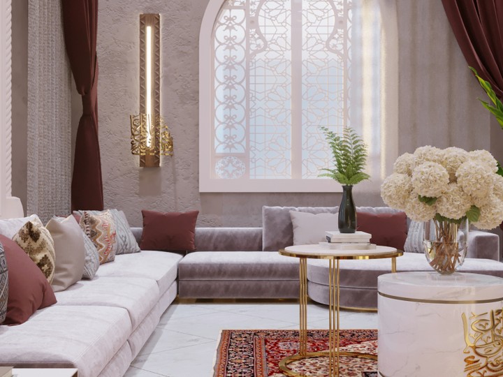 Interior design for a Saudi men majlis