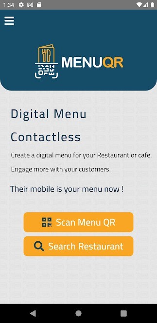 Contactless QR digital menu