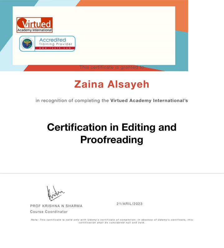 Certification in Editing and  Proofreading